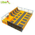 Kids free jumping trampoline indoor, exercise bungee trampoline, safety rectangle trampoline